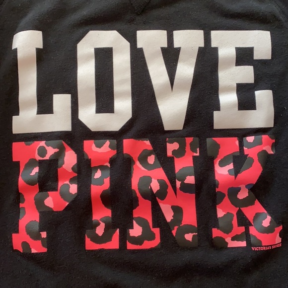 PINK VICTORIA’S SECRET LEOPARD PRINT SWEATSHIRT - Picture 5 of 10